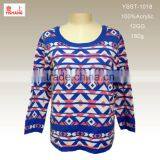 Jacquard Sweater 100%Acrylic Design for Women Sweater in the Spring thumbnail-1