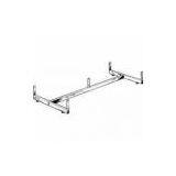 Shelving Supermarket Gondola Base for Grid Panels, Hangrail Brackets - Black 24\