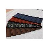 light weight Blue Color Coated Roofing Sheets With Flat / Roman Tile , 0.3mm-0.5mm