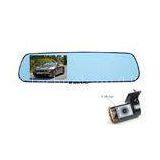 4.3 Inch LCD AVI F20 HD 1080p Rear View Mirror DVR With Dual Cameras