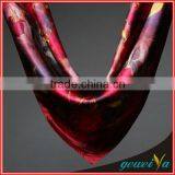 Lady Satin Digital Red Rose Printed Neck Scarf thumbnail-1