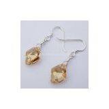 Fashion Drop Earrings, CZ Earrings, Sterling Silver Earrings thumbnail-2