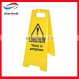plastic safety floor sign in working