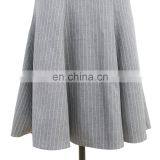 High Quality Elegant Office Knee Length Formal Stripe Trumpet Skirt thumbnail-5