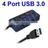 30CM 5 Gbps 4 Port USB3.0 HUB For Charging and Data Sync With LED Indicator