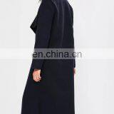 Custom Made Clear Coat Coat Stand on Ladies Black Long Wool Coats Winter thumbnail-4