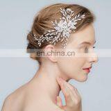 Bridal Headpiece Marquise Burst Floating Beads Rhinestone Chain Bridal Hair Clip Wedding Accessories Princess Prom Headpiece thumbnail-2