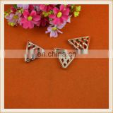 Fancy triangle gold metal trim wholesale alloy clothing trimmings on sale