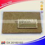 Light Brown Back Custom Garment Metal Leather Labels
