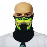 Sound Activated Glow EL Mask Panel Face Mask for Halloween