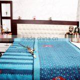 Vintage Kantha Quilt Authentic Throw Reversible Blanket Indian Cotton Ralli GUDARI