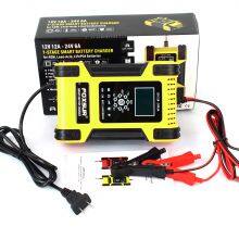 FOXSUR 12V24V 12A Touch Screen Pulse Repair LCD Fast Power Charging Wet Dry Lead Acid Digital LCD Input Voltage: 100-240V AC thumbnail-3