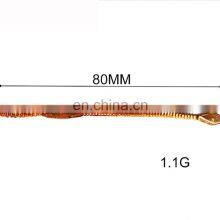 12pcs/lot 80mm 1.1g Simulation Fishing Earthworms Artificial Bait Worms Lifelike Brown Earthworm Fish Lure thumbnail-5