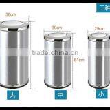 Wave Cover Stainless Steel Trash Can thumbnail-2
