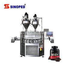 Automatic 50g 1000g Double Head Talcum Coffee Powder Bottle Filling Machine thumbnail-2