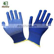 4SAFETY 13 Gauge Pvc Dotted Polyester Knit Work Safety Gloves With Dotted Grips thumbnail-3