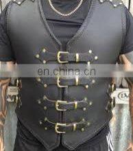 Genuine Leather Custom Motorbike Motorcycle Racing Riding Leather Club Vest Waistcoat New Zealand Style Motorcycle Vest thumbnail-4