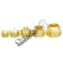 Refrigeration Brass Fitting Straight Knurling Brass Inserts Nut Self-Locking Blind Threaded Inserts Brass Nut thumbnail-2