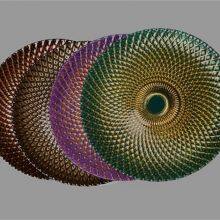 Wholesale Hand Made 13 Inches Transparent Clear And Silver Colored Banquet Wedding Glass Charger Plates thumbnail-5