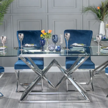 Wholesale Luxury Design Hotel Banquet Event Tables Stainless Steel Wedding Dining Tables thumbnail-4
