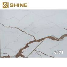 Modern White Calacatta 3D Ink Printed Artificial Quartz Slab Versatile Use Villas Bedrooms Hotels Tables Indoors Kitchens Dining thumbnail-4
