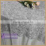 TL036A Made in China Beautiful Gery Wedding Lace Table Overlays for Sale thumbnail-1