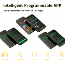 Super Bright Led Screen Led Scrolling Display Screen Sticker APP Programmable Soft Led Displays Flexible Led Screen for Car thumbnail-3