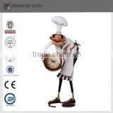 Metal Funny Chef Staue Art Clock thumbnail-1