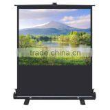 Pull Up Floor Projection Screen Portable & UP/DOWN Smoothly & Flatly