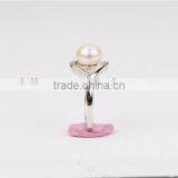 Fahion River Born Pearls Women Ring With DIA 925 Silver Ring thumbnail-6
