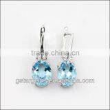 925 Sterling Silver Natural Blue Topaz Jewelry Set Gemstone thumbnail-1