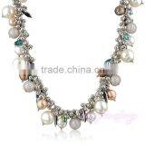 Hi quality crystal pearl beaded necklace