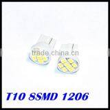 Wholesale White T10 194 168 192 W5W 1206 8 Smd Super Bright Auto Led Car Led Lighting T10 Wedge Led Auto Lamp