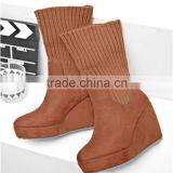 Snow Woman Wedge Hidden Heel Winter Snow Boots 12cm Wedge Heel Shoes thumbnail-3
