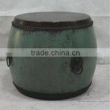 Chinese Wooden Blue Drum thumbnail-1