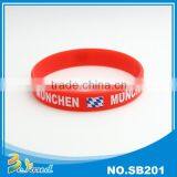 Popular Design Gift Red Lightweight Printed Logo Silicone Wristband thumbnail-1
