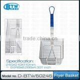 Regular Steel Wire Grill Basket With Single Front Hook and Plastic Coated Handle thumbnail-1