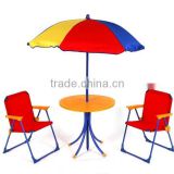 4 pc outdoor camping kids folding beach table and chair set with umbrella                        
                                                Quality Choice