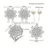 Jewelry Set 2016 Women Snowflake Heavy Pearl Necklace Set thumbnail-6