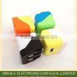 Factory Supply Jelly Color Mini USB Home Charger US Folding Plug High Quality for Android Smartphones thumbnail-3