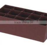 Hot Sales Plastic Sofa Leg,red, Square