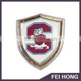 High Qulaity shield shape printed pin badge for sport/school/festival gift