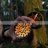 Lightning Aluminum 4-Part Tobacco Spice Tea Herb Grinder (2.5") With Pollen Catcher, Cleaning Brush and Scraper (Orange) thumbnail-2