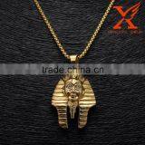 Mens Hip Hop Pendant Stainless Steel 316L Gold Plating Pharaoh King Tut Pendant Big Middle and Small Size Quality Choice thumbnail-1