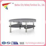 High Quality Factory Price round glass coffee table