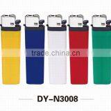 81mm Refillable Flint Lighter With Ironbound Wheel and Black Head