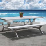 China 2015 the king white plastic wood/wpc Outdoor Garden Patio dining table and beach chair furniture                        
                                                                                Supplier's Choice