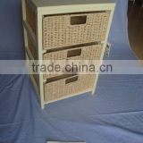 wooden cabinet with maize basket