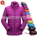 China women first duck ultrathin foldable waterproof winter riding goose feather duck down impact jacket, clothing factory price