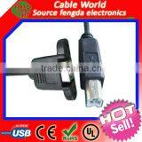 USB Panel Mount Type B Cable Male to Female thumbnail-1